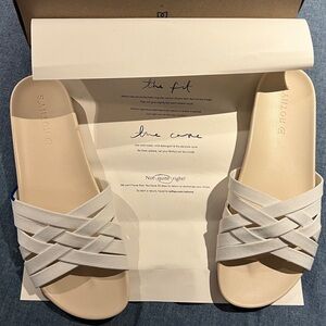 Rothy's Women's The Slide Cloud White Sandals